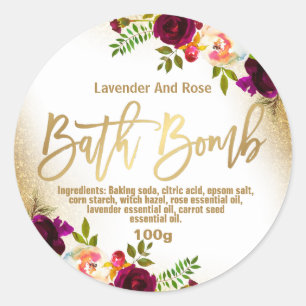  Bath Bomb Label