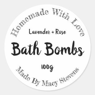  Bath Bomb Label