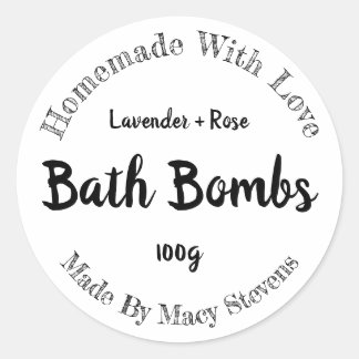  Bath Bomb Label