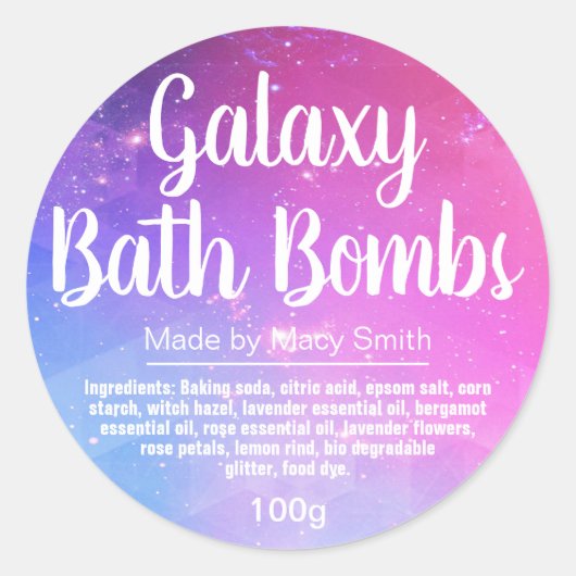 Bath Bomb Label (Voorkant)