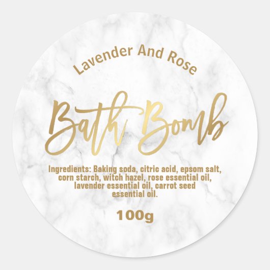  Bath Bomb Label (Voorkant)