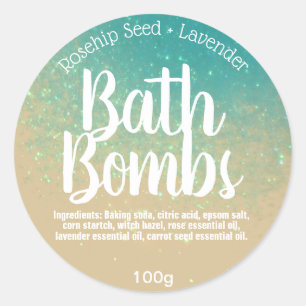 Bath Bomb-label Ronde Sticker