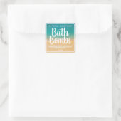  Bath Bomb-label Vierkante Sticker (Tas)