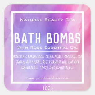  Bath Bomb-label Vierkante Sticker
