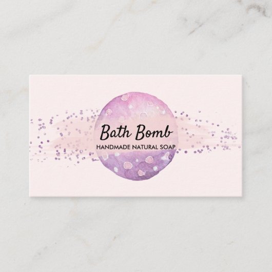 Bath Bomb Natural Soap Spa Organic Visitekaartje (Voorkant)