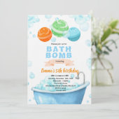 Bath bomb Party Invitation (Debout devant)
