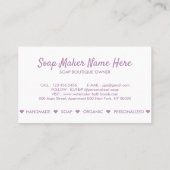 Bath Bomb Spa Natural Soap Visitekaartje (Achterkant)