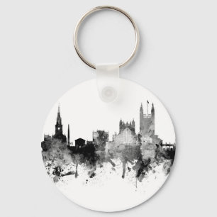 Bath England Skyline Cityscape White Sleutelhanger