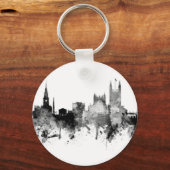 Bath England Skyline Cityscape White Sleutelhanger (Voorkant)