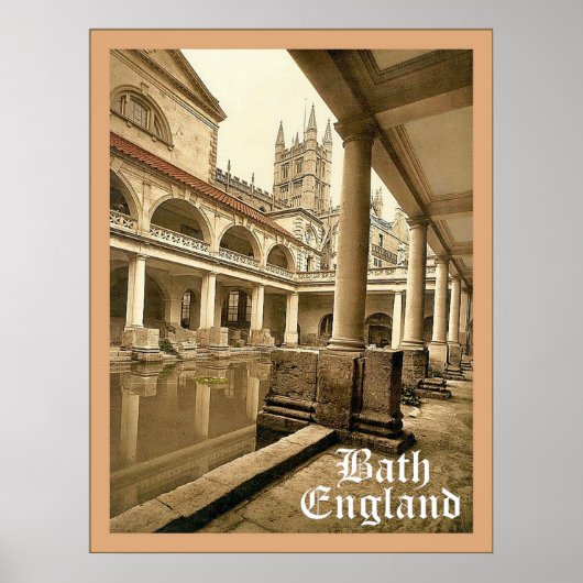 Bath ~ England ~ Vintage Travel Poster (Voorkant)