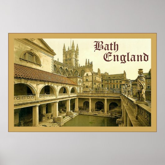 Bath ~ England ~ Vintage Travel Poster (Voorkant)