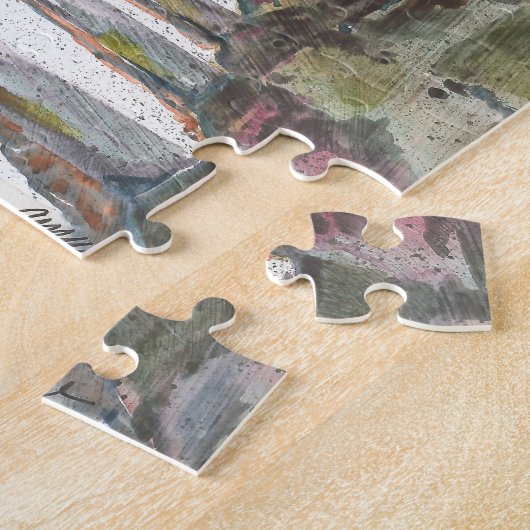 Bath fait un pas puzzle d'aquarelle (Côté)