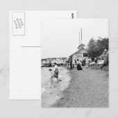 Bath House, Bois Blanc Island, MI 1903 Briefkaart (Voorkant / Achterkant)
