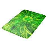 Bath Mat Abstracte Lijnen Groene Bloem (Gekanteld)