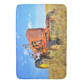 Bath Mat Antiek Oranje Tractor (Voorkant Verticaal)
