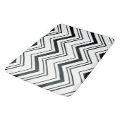 Bath Mat/Black en White Zig Zags Badmat (Gekanteld)