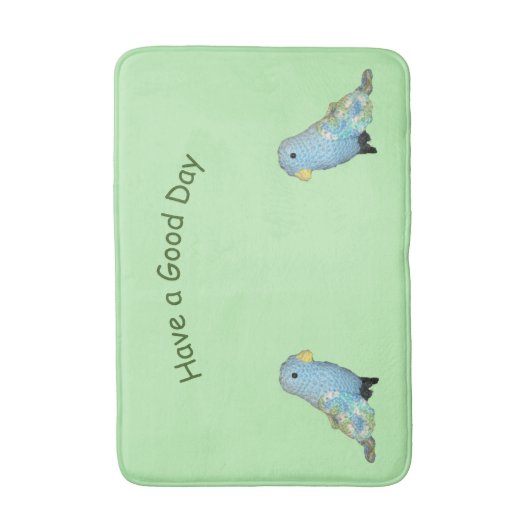 Bath Mat - Blue Birds (Voorkant Verticaal)