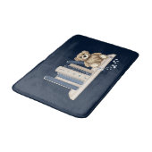 Bath Mat Boy's Books and Teddy Bear Opt 2 (Gekanteld)