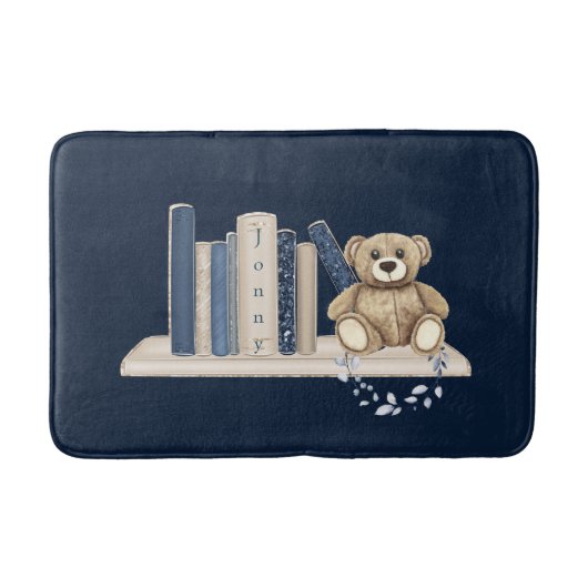 Bath Mat Boy's Books and Teddy Bear Opt 2 (Voorkant)