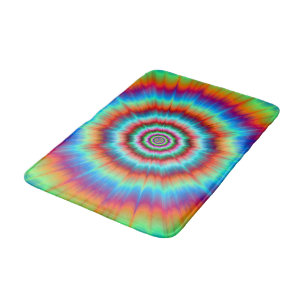 Bath Mat Explosion in Blue and Oranje