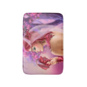 Bath Mat fantasy lady koningin en red dragon (Voorkant Verticaal)