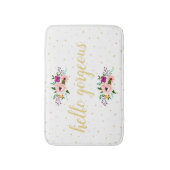 Bath Mat - Floral hallo prachtig (Voorkant Verticaal)