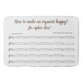 Bath mat for organists - een slagnoot (Voorkant)