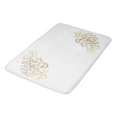 Bath Mat-Gold Swirls Badmat (Gekanteld)