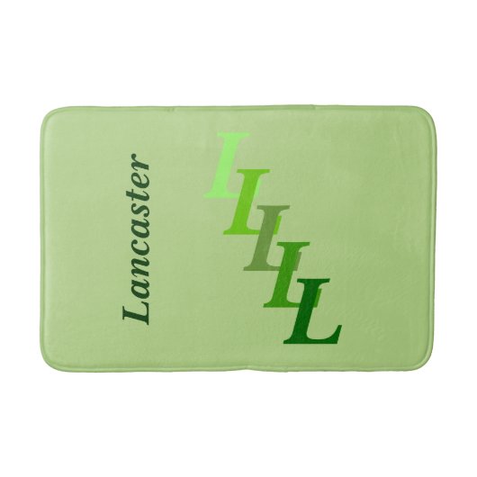Bath Mat - Green Name and Initialen (Voorkant)