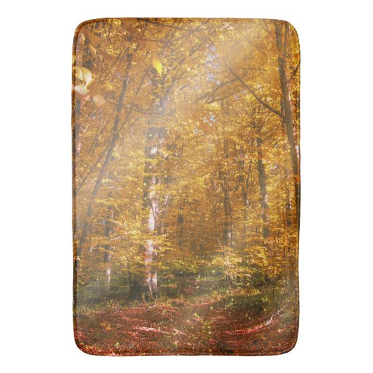Bath Mat Herfstbos Gold Rays (Voorkant Verticaal)
