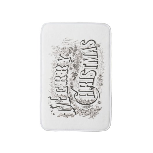 BATH MAT MET  "MERRY CHRISTMAS" (Voorkant Verticaal)