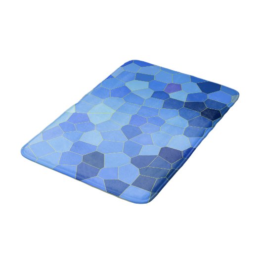 Bath mat Mosaic in Blue (Gekanteld)