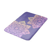 Bath Mat op Paars met grote Boho-medaillons (Gekanteld)