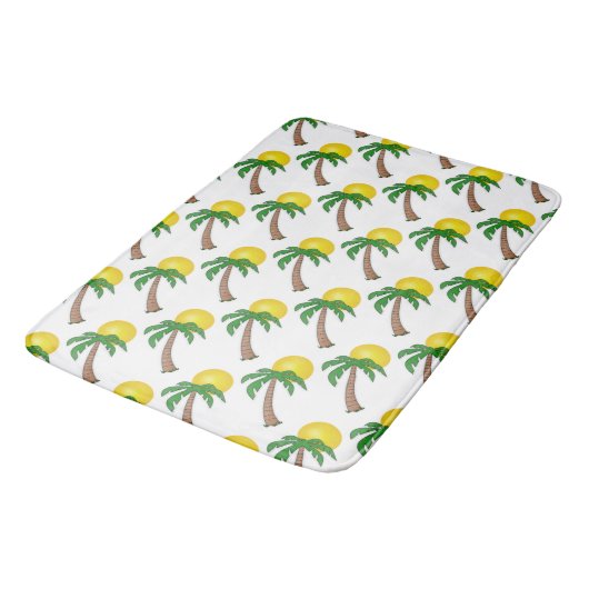 Bath Mat/Palm Trees en Sun Badmat (Gekanteld)