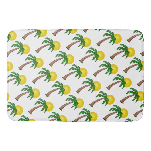 Bath Mat/Palm Trees en Sun Badmat (Voorkant)