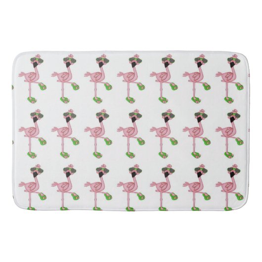 Bath Mat/Pink Flamingos Badmat (Voorkant)