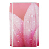 Bath Mat/Pink Flower Pedals with Dew Druppels Badmat (Voorkant Verticaal)