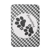Bath Mat - Polydactyl Paw Prints (Voorkant Verticaal)