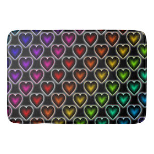 Bath Mat/Rainbow Hearts Badmat