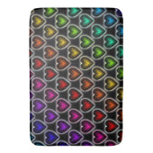 Bath Mat/Rainbow Hearts Badmat (Voorkant Verticaal)
