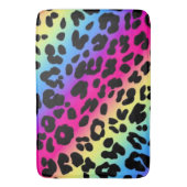 Bath Mat/Rainbow Leopard Print Badmat (Voorkant Verticaal)