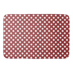 Bath Mat/Red & White Polka Dots Badmat
