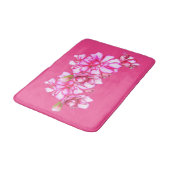 Bath Mat - Roze gestripte Geraniums (Gekanteld)