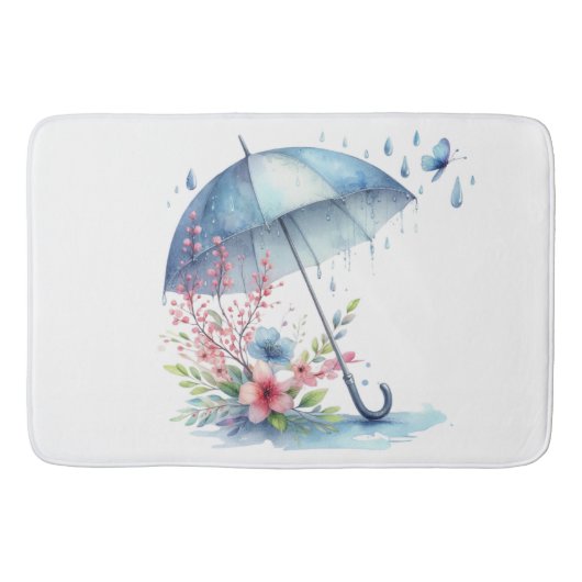 Bath Mat-Spring- Umbrella Bathroom Set Badmat (Voorkant)