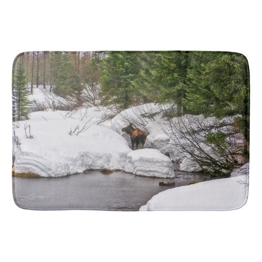 Bath Mat Western Moose Wildlife (Voorkant)