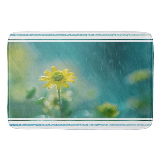 Bath Mat/Wildbloemen met Regen Badmat (Voorkant)