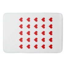 Bath Mat with hearts.
