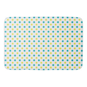 Bath Mat/Yellow & Blauwgroen pooldots Badmat