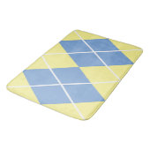 Bath Mat/Yellow en Blue Pset Diamond Pattern Badmat (Gekanteld)