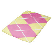 Bath Mat/Yellow en Roze Pset Diamond Pattern Badmat (Gekanteld)